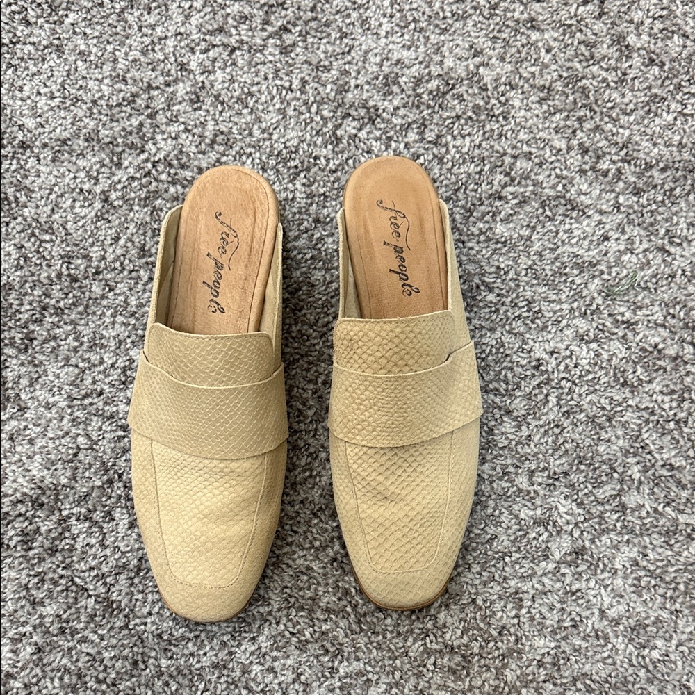 Free People Tan Mules
